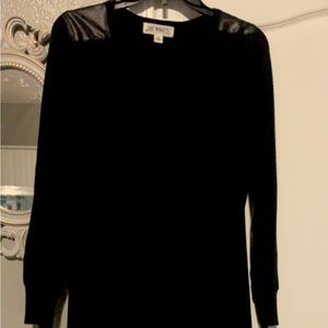 Sweater Dress w/faux leather